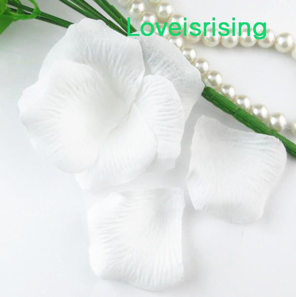 10 packs(1440pcs) White Non-Woven Fabric Artificial Rose Flower Petal For Wedding Party Favor Decor-Free Shipping