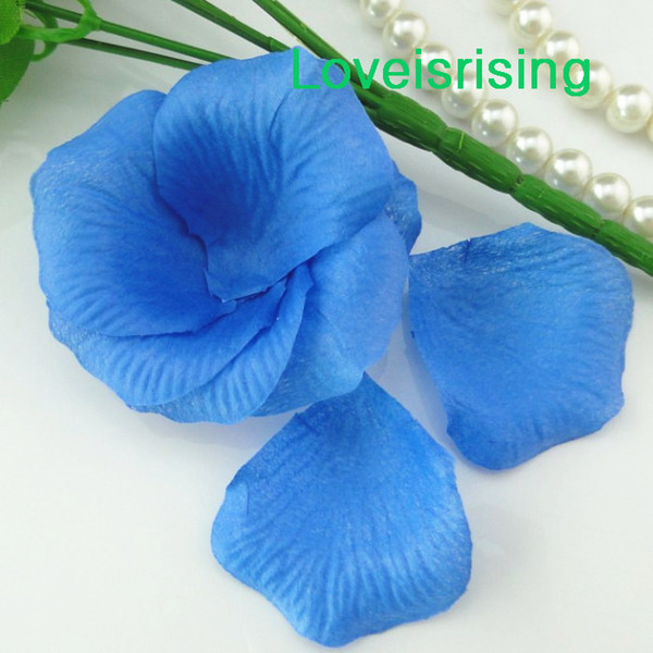 5 packs(720pcs) Blue Non-Woven Fabric Artificial Rose Flower Petal For Wedding Party Favor Decor-Free Shipping