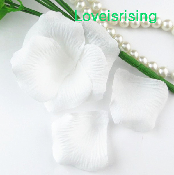 5 packs(720pcs) White Non-Woven Fabric Artificial Rose Flower Petal For Wedding Party Favor Decor-Free Shipping