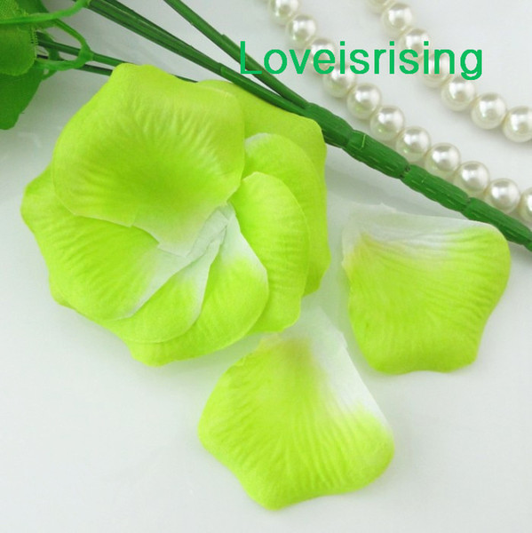 5 packs(720pcs) Apple Green White Non-Woven Fabric Artificial Rose Flower Petal For Wedding Party Favor Decor-Free Shipping