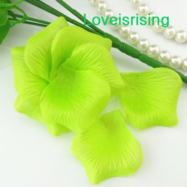 5 packs(720pcs) Apple Green Non-Woven Fabric Artificial Rose Flower Petal For Wedding Party Favor Decor-Free Shipping