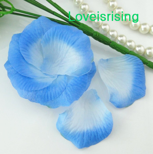 5 packs(720pcs) Baby Blue Non-Woven Fabric Artificial Rose Flower Petal For Wedding Party Favor Decor-Free Shipping