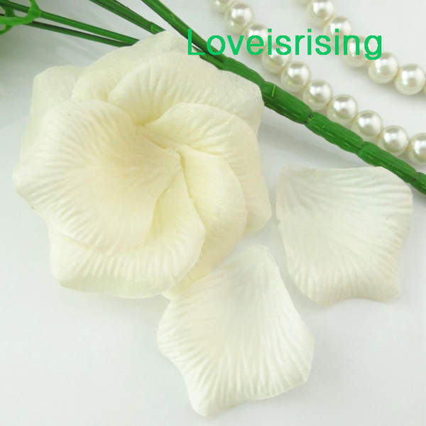 5 packs(720pcs) Ivory Non-Woven Fabric Artificial Rose Flower Petal For Wedding Party Favor Decor-Free Shipping