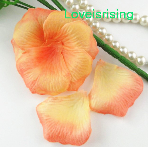 5 packs(720pcs) Orange Non-Woven Fabric Artificial Rose Flower Petal For Wedding Party Favor Decor-Free Shipping