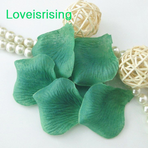 10 packs(1440pcs) Green Non-Woven Fabric Artificial Rose Flower Petal For Wedding Party Favor Decor-Free Shipping