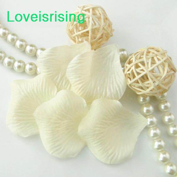 10 packs(1440pcs) Ivory Non-Woven Fabric Artificial Rose Flower Petal For Wedding Party Favor Decor-Free Shipping