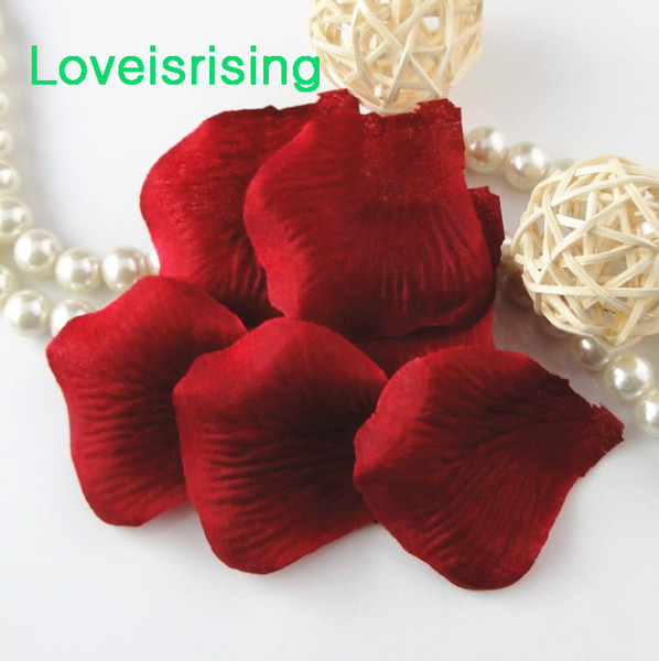 10 packs(1440pcs) Crimson Red Non-Woven Fabric Artificial Rose Flower Petal For Wedding Party Favor Decor-Free Shipping