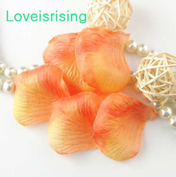 10 packs(1440pcs) Orange Non-Woven Fabric Artificial Rose Flower Petal For Wedding Party Favor Decor-Free Shipping