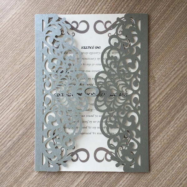 Hollow Laser Cut Lace Flowers Apply To Marriage Festival Ceremony Grand Events Valentine's Day Theme Party Invitations