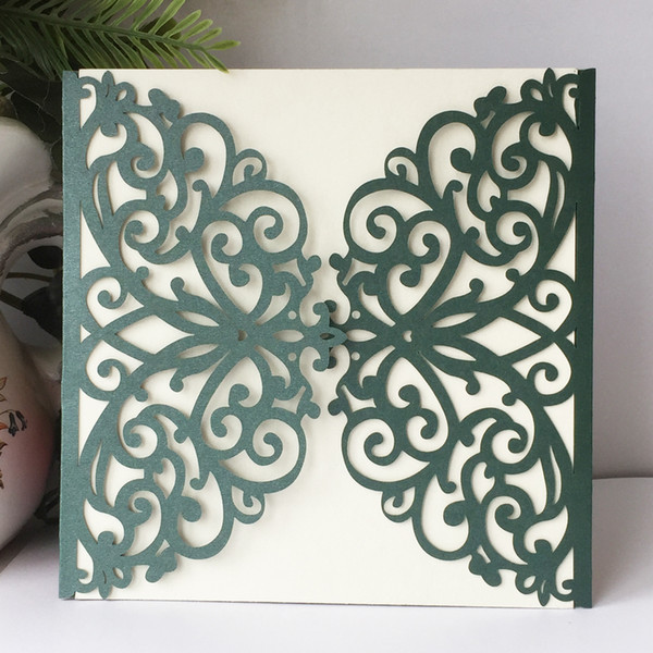 20PCS /lot Hollow Laser Cut Elegance Butterfly Envelope Wedding Invitation Cards Party Carnival Fancy Dress Decoration