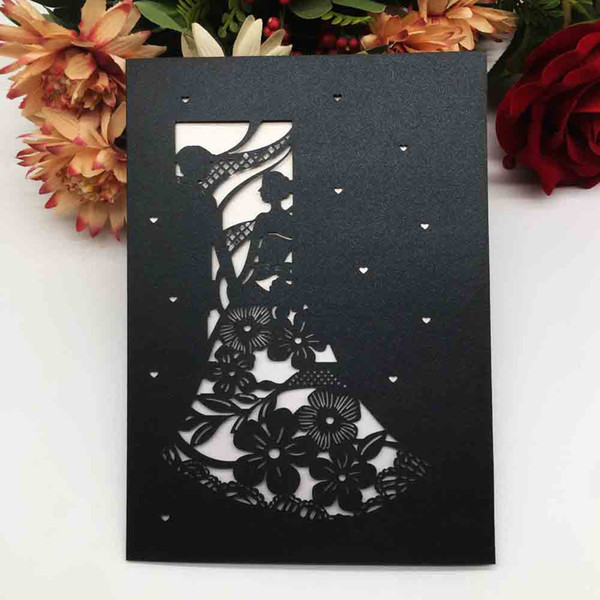 Wedding Invitation Card Fancy Dress Young Party Happiness Young People Romantic Style Exquisite Sculpture Invitation Card