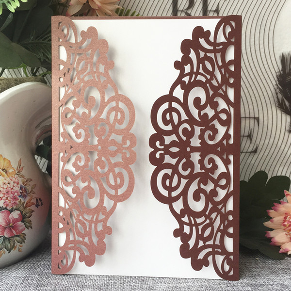 Hollow Laser Cut Exquisite Vintage Elegance Style Sculpture Wedding Invitation Card Thanksgiving Festival Birthday Party Supplies