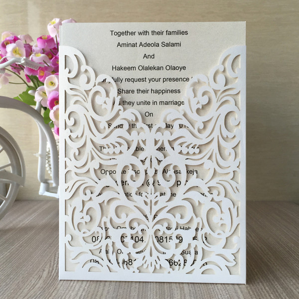 25pcs / lot Luxury Wedding Invitation Card Exquisite Envelop Supply To Business Meeting Festival Ceremony Celebrate A Activity Invitations