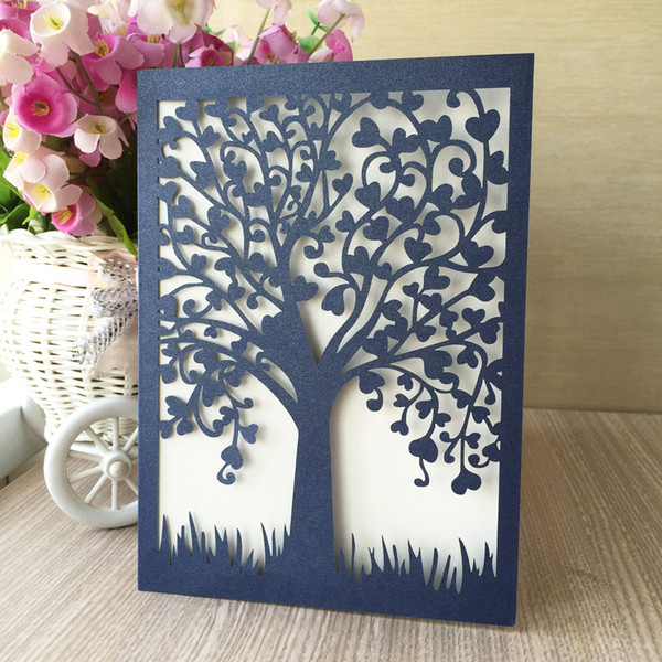 Love Tree Wedding Invitation Card Flamboyance Card Apply To Hollow Laser Cut Valentine's Day Birthday Party Invitation Cards