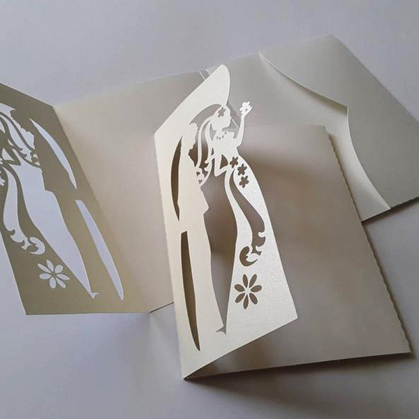 Luxury Wedding Invitation Card Hollow Out Fancy Dressing Party Invitation Grand Events Bridal Shower Invitation Cards