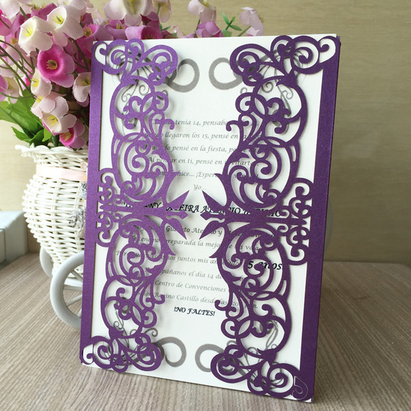 Wedding Invitation Cards Envelope Hollow Laser Cut Invitations Card Engagements Business Cards Festival Blessing Invitation Supplies