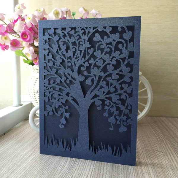 Hollow Laser Cut Love Tree Wedding Invitation Card Flamboyance Card Apply To Festival Activity Theme Party Invitation