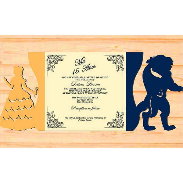 Grand Wedding Invitation Card Hollow Laser Cut Grand Birthday Party Ceremony Celebration Invitation Card Thanksgiving Invitation