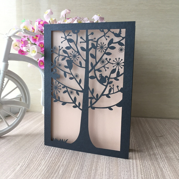 Wedding Invitation Cards Squirrels and trees Pattern Sculpture Cards Novel Invitation Card Apply Grand Events Festival