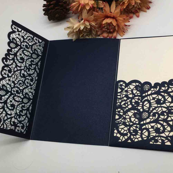 Hollow Laser Cut Exquisite Design Wedding Invitations Cards Valentine's Day Birthday Party Business Invitations Supplies Invitation Cards