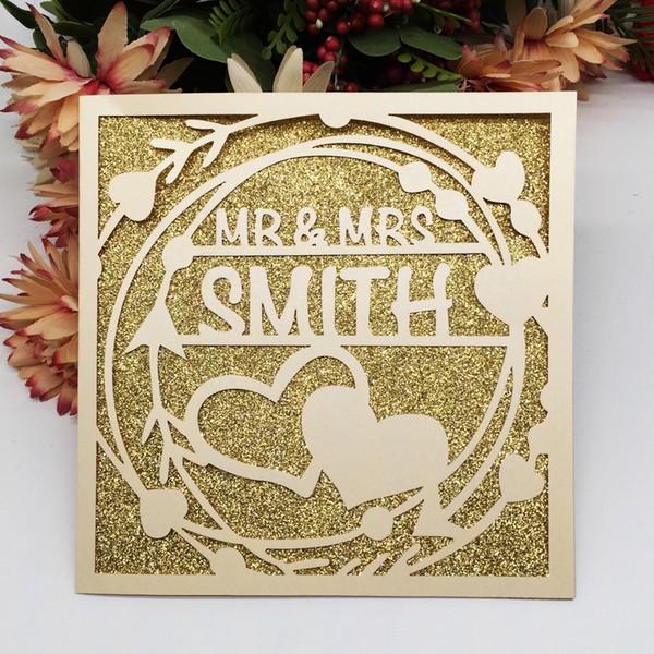 Hollow Laser Cut Wedding Invitation Cards Custom Exquisite Sculpture Cards Graduation Invitation Valentine's Day Party Invitation Supplies