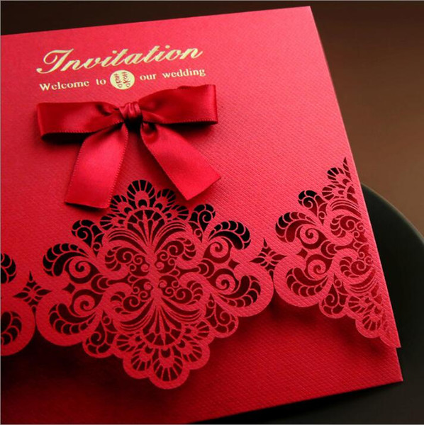 2017 Cheap China Hollow China festive wedding invitation European wedding invitations wedding invitation Beautiful Mordern a lift off lid