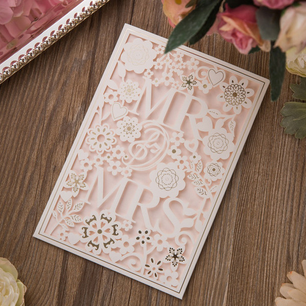 2019 new fine wedding invitation invitation / European wedding white invitation / Wedding Invitations/wedding supplies wholesale