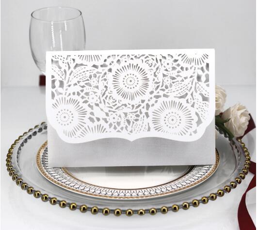 New Style Ivory Hollow Wedding Invitations Cards Craft Supplies Bridal Invitations