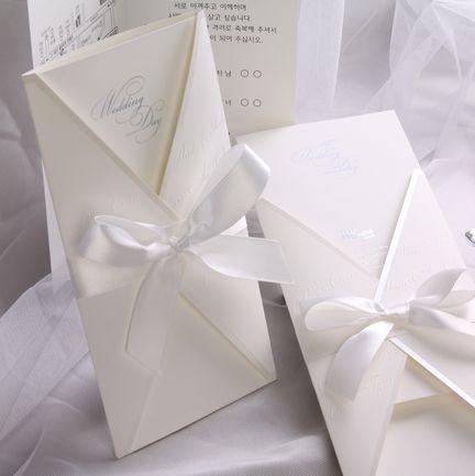 50PCS/LOT BOWKNOT WEDDING INVITATIONS,INVITATION CARDS,WEDDING FAVORS-YCH2890