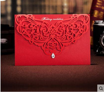 chic wedding invitations laser cut cards personalized hollow wedding cards invitations wedding supplies free customized printing