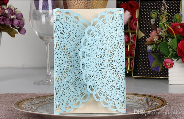 2018 Popular Stunning Free Printed Floral Laser Cut Wedding Invitations , Free Printable With Envelope Elegant Party Invites