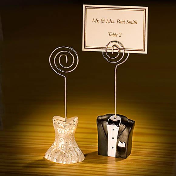 (20Pcs/Lot=10Pairs) Wedding and Party decoration gift of Bride and Groom Place Card Holder For Photo holder and guest card holder(no cards)