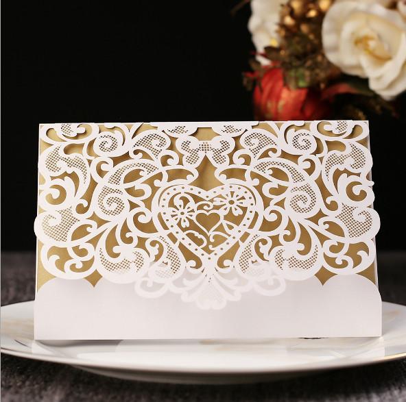 New Wedding Invitation Cards Laser Lace Flora Wedding Invitations Cards New Party Cards Wedding Favors