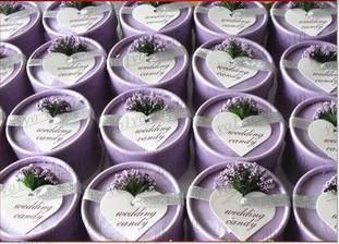 100pcs/lot 2015 Lovely wedding party favor gift wedding chocolate candy box with silk ribbon and lavender christmas favor boxes