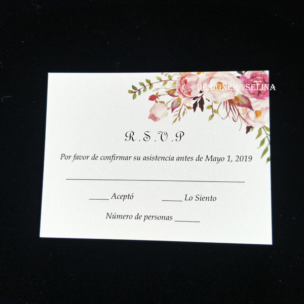 2019 Specially Personalized Invitation RSVP Card/Response Card/Reception Card/Thank you Card Support Free Printing Free Printing