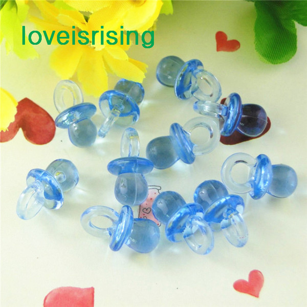 Tracking number-500pcs/pack 22mm*11mm Clear Light Blue Mini Acrylic Baby Pacifier Baby Shower Favors~Cute Charms ~Party Decorations