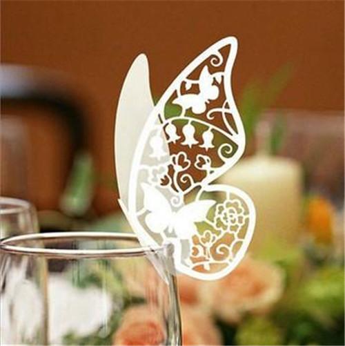 Butterfly Paper Place Card / Escort Card / Cup Card/ Wine Glass Card Paper for Wedding Par Wedding Favors