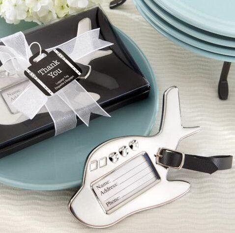 Airplane Luggage Tag in Gift Box with Suitcase Tag Wedding/Party Favors!Travel Luggage Tags Wedding Favors