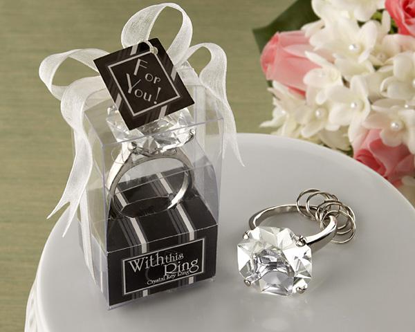 Beautiful Color Crystal Diamond Ring Shining Crystal Stone Key Chain Bag Pendant Accessories Wedding Gift Favors Discount 10pcs/lot SH404