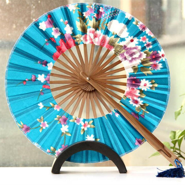 Windmill bamboo silk round fan japanese hand fan