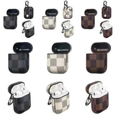 One Piece For Apple Airpods PU Leather Case Air Pods Protective Cover Hook Clasp Keychain Anti Lost Earphone Case Protector Pouch for gifts