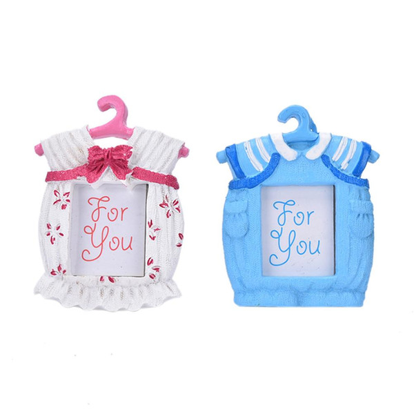 2017 Resin Baby Clothes Pattern Baby Photo Frame Small Pink Blue Picture Frame Best Gifts Home Decor