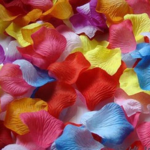 Hot 4000pcs Pretty Fabric Flower Rose Petals Wedding Party Decoration 39-Colors to choose Wedding Party Gifts
