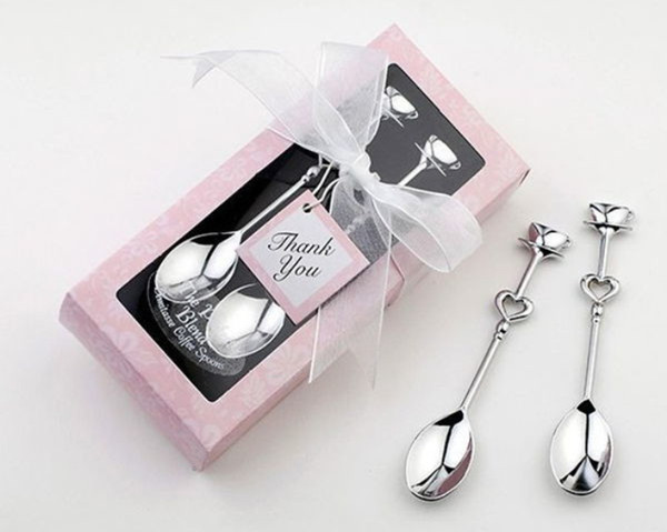 14*6.7*2.5cm 2 in1 Teatime Wedding Favors Love Beyond Measure Heart Measuring Spoons in Gift / coffee spoon 2 styles