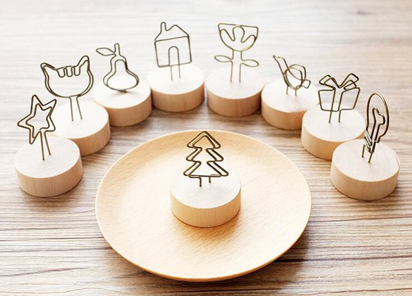 20pcs Mood Metal Message Card clip Table Place Card Holder Clip For Wedding Party Gift Favor 9 Design For Choose