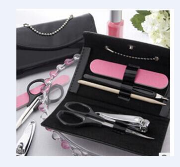 Vogue Pink Polka Purse Nail Care Personal Manicure & Pedicure Set, Travel & Grooming Kit Wedding Party Favors