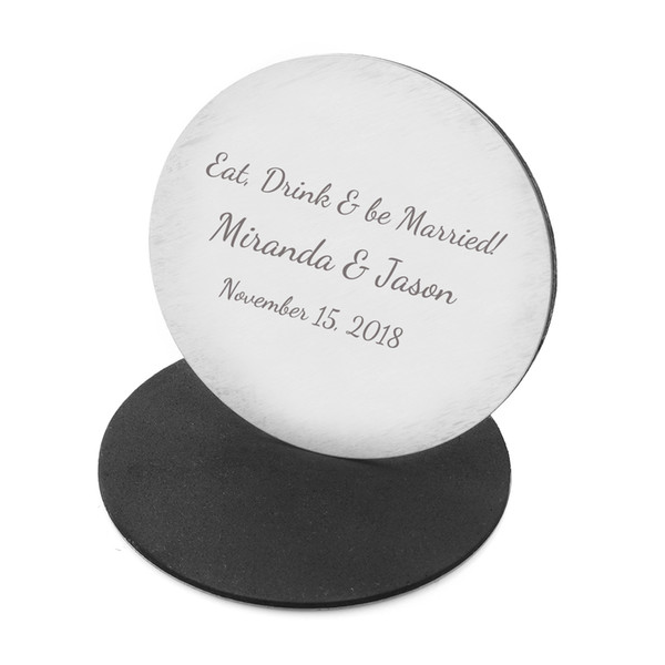 Pack of 10 Pieces Personalized Round Beverage Coasters of Stainless Steel Kitchen Gift Barware Perfect for Home, Bar, Hotel and Restaurant