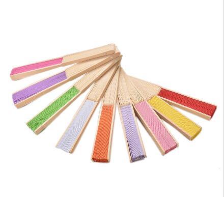 In stock 2016 hot selling fans hollow bamboo handle Fans made in China