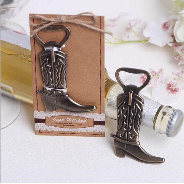 100pcs Creative Bottle Opener Hitched Cowboy Boot Western Birthday Bridal Wedding Favors And Gifts Party Cute Tool