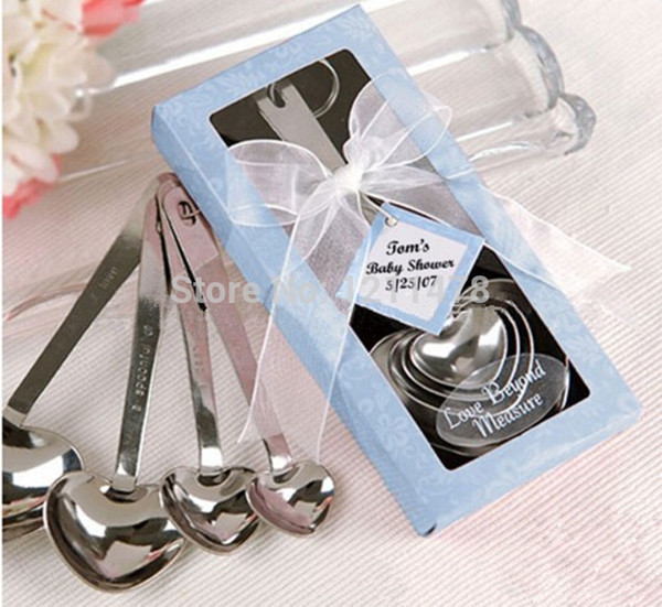 Elegant wedding favors and gifts set for wedding souvenir party favors love measuring spoon set 4 pieces
